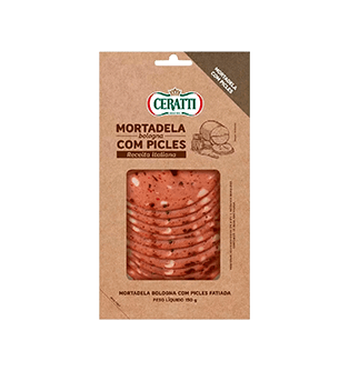 Mortadela Bologna Fatiada Com Picles