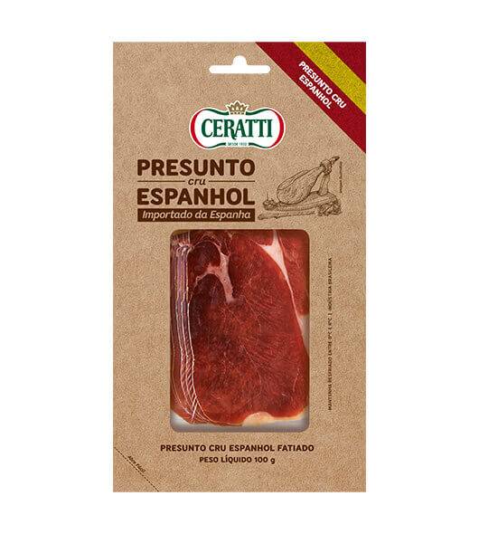 Presunto Cru Fatiado Espanhol Ceratti 100g